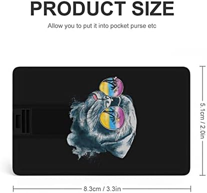 צבעי מים Pugdog USB כונן הבזק עיצוב כרטיסי אשראי USB כונן הבזק כונן זיכרון מותאם אישית מקש מקל 32 גרם
