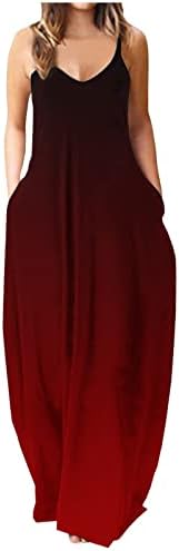 מקסי שמלות לנשים לקשור לצבוע ארוך שמלה בוהו חוף המפלגה שמלה עם כיסים בתוספת גודל חופשה שמלה מזדמן
