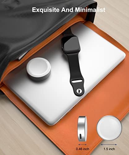 מתאם מטען מגנטי של Ruxely עבור Apple Watch, שימוש חוזר ב- USB-C או כבל חשמל של אייפון, נסיעות ניידות