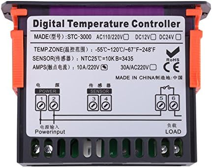 גע תרמוסטט של בקר טמפרטורה דיגיטלית עם חיישן -55 עד 120 ¡ãc, בקר טמפ לחוות חדר אחסון חממה STC 3000