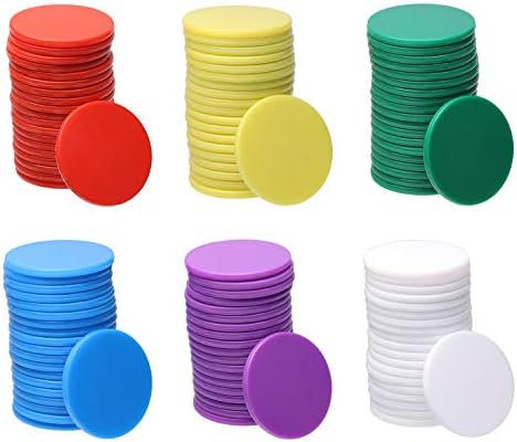 6 צבעים קטן פלסטיק למידה מונים דיסקים שבב ספירת דיסקים סמני עבור מתמטיקה עיסוק פוקר שבבי משחק אסימונים