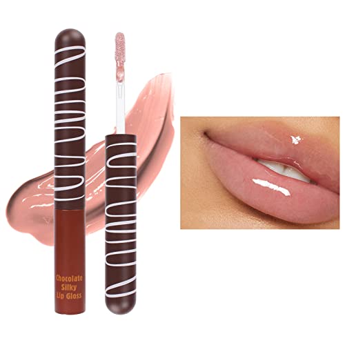 טבעי פיגמנטים עבור גלוס שוקולד שפתיים זיגוג לחות לחות שנמשך לחות ללא דביק עירום מים אור איפור אפקט נשי 5.5 מיליליטר