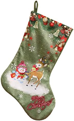 מתנת גרבי גרביים Besportble 1 pc תיק ממתקים לחג המולד חמוד איילים עיצוב גרביים תלייה שקית לכיס לקישוט מסיבת חג