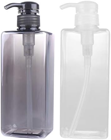 DOITOOL 2 PCS 600 מל מקלחת ג'ל בקבוקי מכולות משאבת פלסטיק בקבוקי שמפו שמפו מיכל מבקבוק נוזלי בית אמבטיה