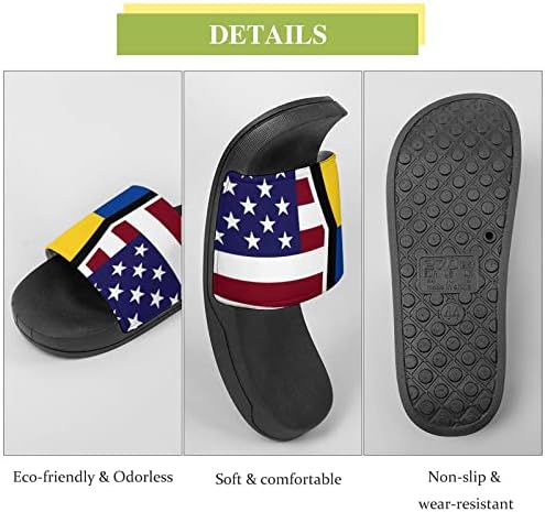 אמריקאי וקולומביאני דגל בית סנדלי החלקה בוהן פתוח נעלי בית עיסוי מקלחת ספא אמבטיה