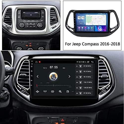 סטריאו 9 אינץ 'של אנדרואיד 12 לרכב עבור ג'יפ מצפן -2018 רדיו לרכב מסך מגע עם Carplay Android