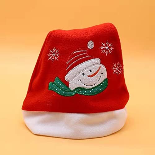 סנטה קלאוס כובע ילדים למבוגרים אדום חג המולד כובע קטיפה חג המולד קישוטי גן רקומהאיש כובע