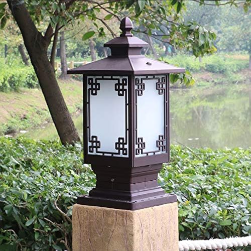 מנורת קיר חיצונית של GHGHF מנורה קיר ביתית מנורה ראש מנורה דלת פוסט מנורת גן אטום למים וילה מרפסת