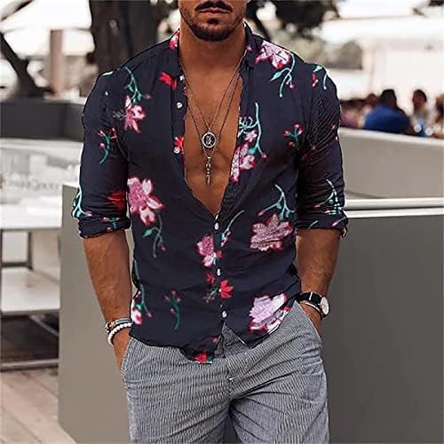 2023 חולצות פרחוניות בהוואי גברים חדשים כפתור למטה חולצות חוף הטרופיות תלבושות קיץ גברים מבוגרים