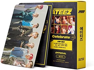 54 יחידות ATEEZ PHOTOCARD ו- 100 יחידות ATEEZ מדבקות מתנה לקולקציית מעריצים