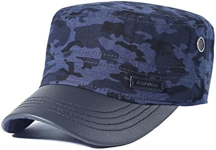 קאקוס גברים של בייסבול כובע כותנה צוער כובע צבאי לנשימה שטוח למעלה מתכוונן צבא כובע