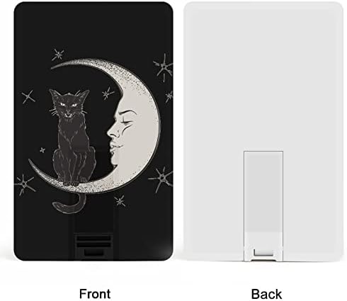 חתול שחור יושב על כונן הירח USB 2.0 32G & 64G כרטיס מקל זיכרון נייד למחשב/מחשב נייד
