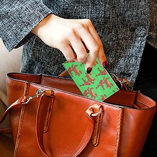 החג שמח חמוד צבי עסקים כרטיס מחזיק עבור נשים גברים עסקים כרטיס בעל מקרה עם עור אשראי כרטיס אישי