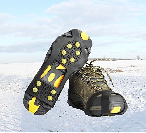 סוודרי קרח רצופים, קרח קרח נעל נעל נעליים ומגפיים נעל שלג גומי דוקרני דוקרנים עם 10 חתיכות