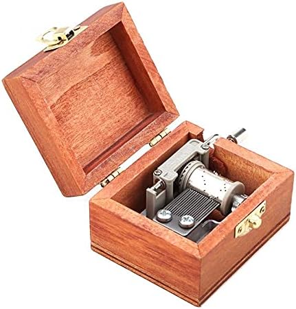 MXiaoxia מיני קופסת מוסיקה מעץ קופסת מוסיקה מתכת רטרו מיצוג מדגם מכני מתנה ליום הולדת קישוטי בית