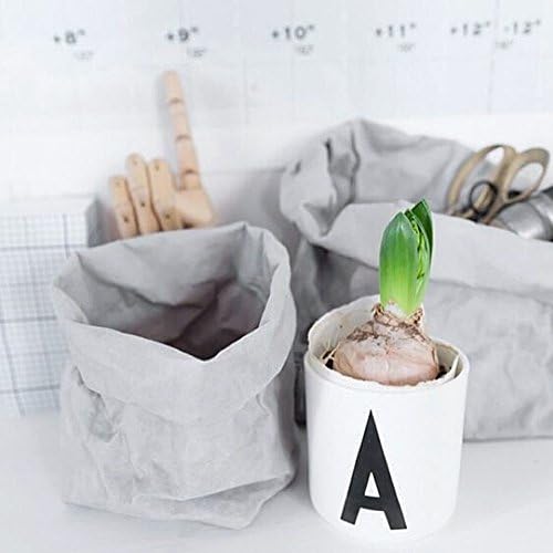 סירי נייר אחסון שקית שימוש חוזר בשימוש חוזר בשקית פרחים רב -תפקודית רחיצה.