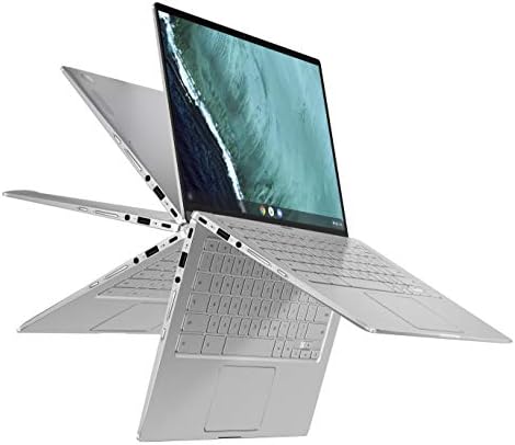 ASUS Chromebook Flip C434 2 במחשב נייד 1, 14 מסך מגע FHD FHD 4-כיווני NanoEdge תצוגה, מעבד Intel Core M3-8100Y,