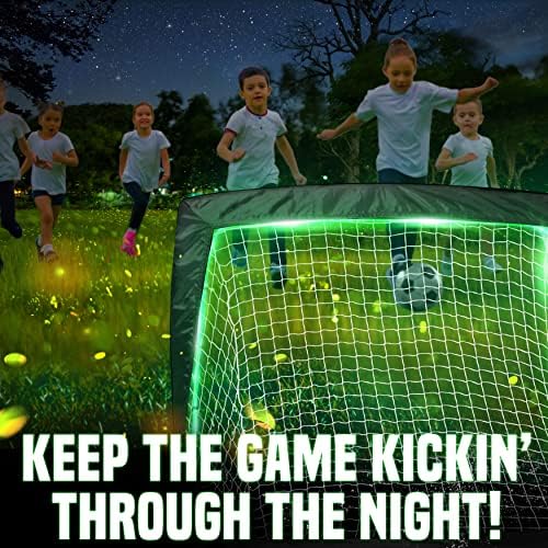 מתנות כדורגל, אור עד כדורגל מטרות-זוהר בחושך / נייד מוקפץ כדורגל נטו לילדים בני נוער & מגבר; נוער