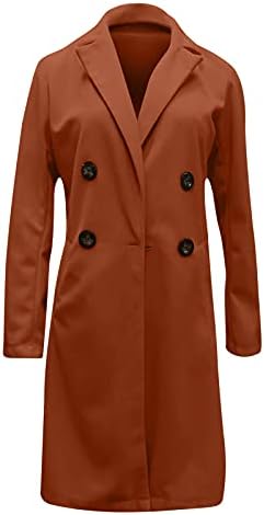 שרוול ארוך לנשים רזה מתאים לצמר חורף חורף תערובת מעיל אפונה מעיל
