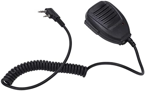 מיקרופון כף יד, מיקרופון ווקי טוקי שימושי כפתור נורית חיווי שחורה עבור יו-וי-5-אר לאף-בי-איי