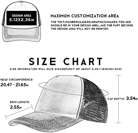 Pranboo® טקסט מותאם אישית בהתאמה אישית · לוגו · כובע/כובע צילום, רקום ומודפס, Snapback רשת משאית