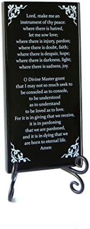 כוח החיים זכוכית התפילה של פרנציסקוס הקדוש השראה זכוכית פלאק. תפילה אהובה מספקת עידוד לכל. כולל