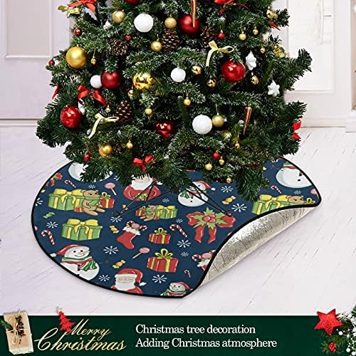 Jumbear Chrismtas Santa Claus Tree Stand מחצלת עץ חג המולד אטום למים מחצלת הגנה על רצפה, 28.3 אינץ '