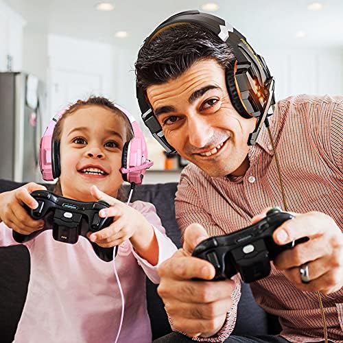 אוזניות משחקי סטריאו של Bengoo G9000 עבור PS4, PC, בקר Xbox One, ביטול רעש על אוזניות אוזניים עם מיקרופון,