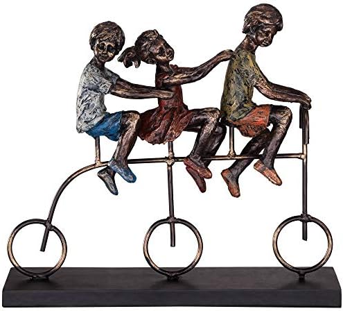 אולפני דליה ילדים רוכבים על אופניים 12 3/4 פסל רחב