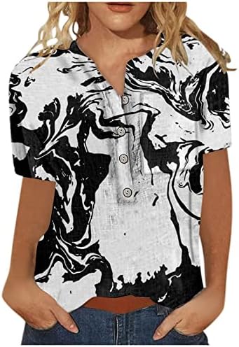 חולצות טש חולצות לנשים, צמרות שרוול קצרות נשים לבושות קיץ מזדמן גרפי גרפי פרחוני מודפס חולצות טרנדיות