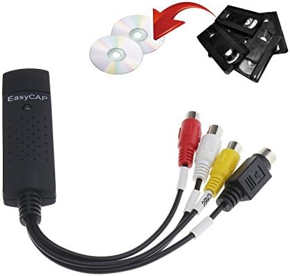 סוחרי מיקרו EasyCap USB 2.0 מתאם טלוויזיה וידאו אודיו VHS ל- DVD Converter Chocture מתאם מתאם