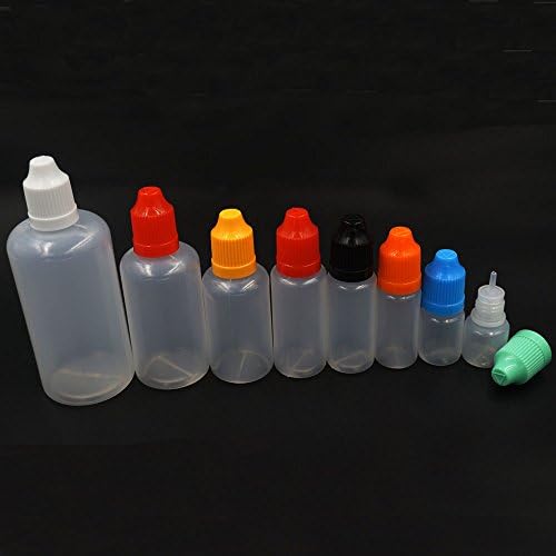 20 יחידות-50 מיליליטר בקבוקי טפטפת פלסטיק ריקים סחיטים נוזל אלקטרוני מיץ אלקטרוני כובע צבע תערובת