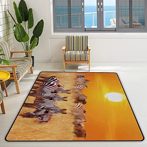 זוחל שטיח מקורה זוחל זברות אפריקאיות לסלון חדר שינה חינוכי חינוך חינוכי שטיח שטיח 72x48 אינץ '