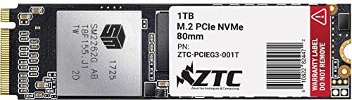 ZTC 1TB M.2 NVME PCIE 80 ממ SSD ביצועים מדהימים ושדרוג נהדר לשדרוג נהדר לדגם המשחקים ZTC-PCIEG3-001T