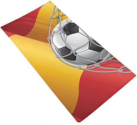 שער כדורגל ודגל ספרד מגבת כביסה מגבת 28.7 x13.8 מטליות פנים סיבי סופר -סין מגבות סופגות מאוד מגבות