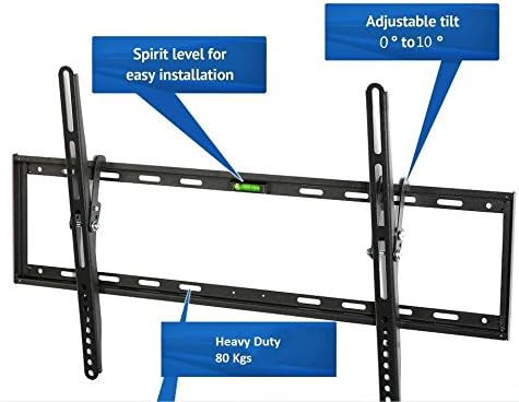 CK Global Global Profile Tilt Tilt Tilt Slacket Mountet עם רמת רוח מובנית עבור LG TV TV 50 אינץ 'דגם: