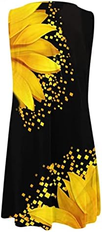 שמלות קיץ של ג'יאלוו לנשים צוואר חור מפתח בוהו הדפס פרחוני שמלת שינה מזדמנת חלולה חוצה שמלת