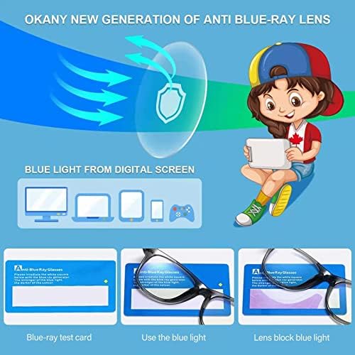 כחול אור משקפיים לילדים 3 חבילה כחול אור חסימת משקפיים עבור בנות בני מחשב משחקי מסך משקפיים, אנטי בוהק