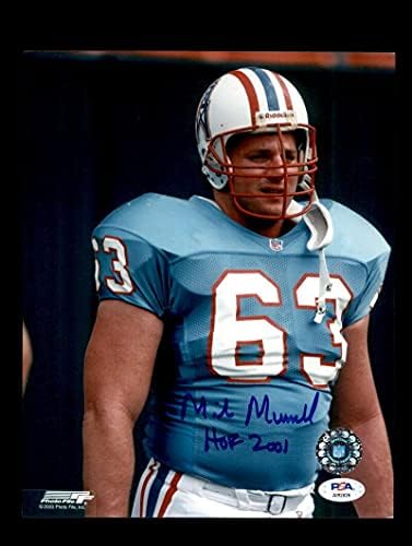 Mike Munchak PSA DNA COA חתום Oilers HOF 2001 8x10 צילום חתימה - תמונות NFL עם חתימה