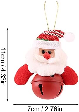קישוטים לחג המולד מתנה עץ חג המולד דוב צבי שלג עם פעמון תליון קטן לאוהבים