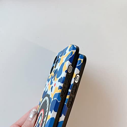 Beefkcase iPhone רך 13 מארז פנים של כריש צהוב לבנים נערות בנות, קריקטון מגניב חמוד דקיק לא חריף אייפון 13 6.1 אינץ
