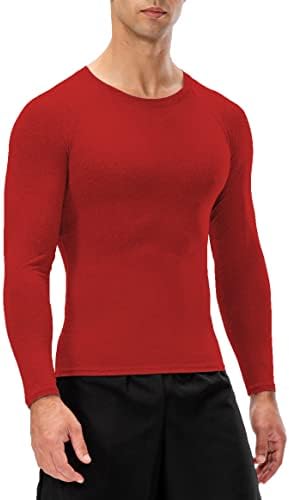 חולצות דחיסה אתלטיות לגברים חולצות אימון שרוול ארוך קירור חדר כושר יבש תחתיות חולצת טריקו ספורט ספורטיבית פעילה