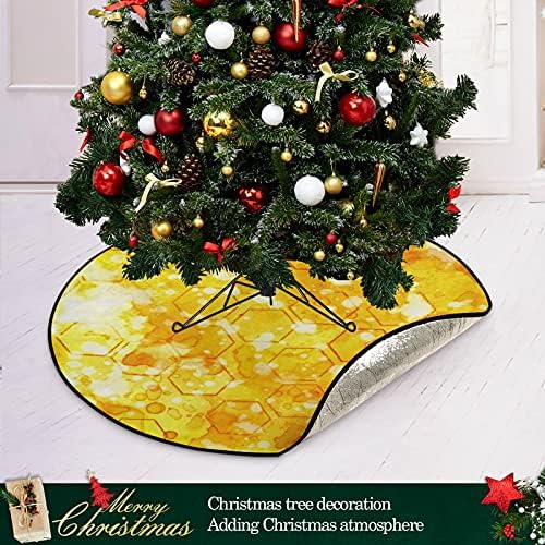 מחצלת עץ חג המולד של חלת הדבש שטיח עץ עץ עמיד למים שטיח מחצלת מחצלת מתחת לאביזר עץ חג המולד למגן לרצפת עץ קשה