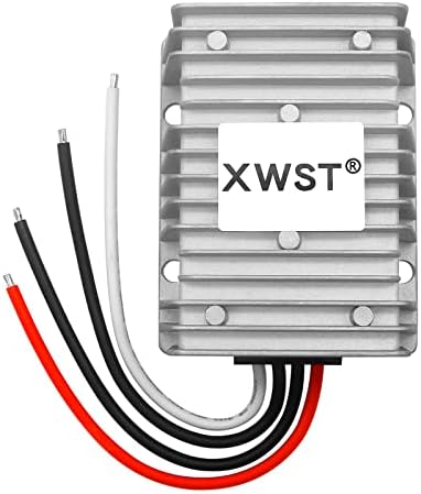 XWST DC 12V צעד עד 48V 8A 384W ממיר ממיר ממיר, רגולטור 48 וולט עמיד למים DC/DC Boost Boost Supply Supper