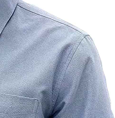 Maiyifu-GJ לגברים שרוול קצר של שרוול קצר של אוקספורד חולצה קלה משקל קל חולצת התאמה רגילה