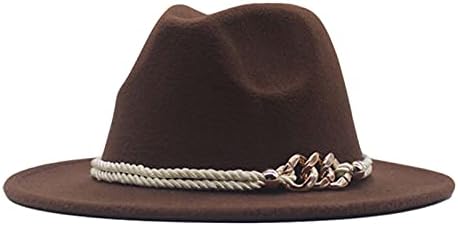 כובע צמר פדורה כובעי פנמה כובע לנשים מתקפלות לנשים עם חגורת אופנה אבזם שולי הרגיש פדורה פדורה פלופית