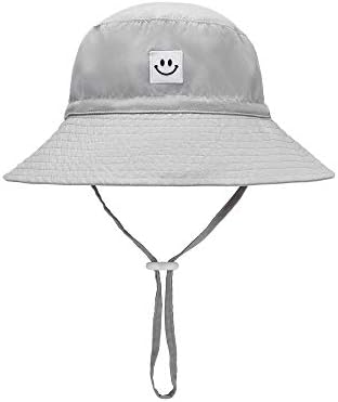 כובע שמש כובע שמש חיוך פנים פעוט עד 50+ כובע דלי מגן על כובע חוף נחמד לתינוקת כובע מתכוונן