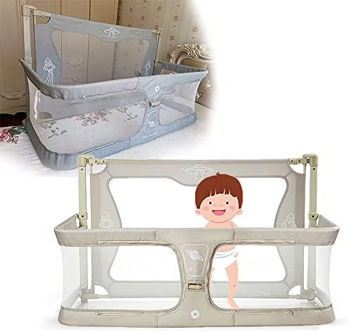 מיטת תינוק 3 ב -1, עריסה ניידת, מיטת תינוק לתינוק במיטה,מיטת שינה משותפת מצורפת למיטה, חלון רשת