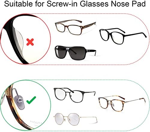6 יחידות רפידות האף של משקפי ראייה בורג כוסות תא אוויר 14 ממ חתיכת כרית האף למשקפי משקפיים.
