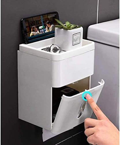 קופסת רקמות אמבטיה של JYDQM, מחזיק נייר טואלט, מגש שירותים, צינור נייר אטום למים נטול אגרוף